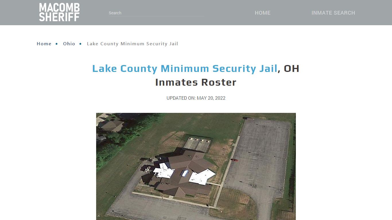 Lake County Minimum Security Jail, OH Jail Roster, Name Search